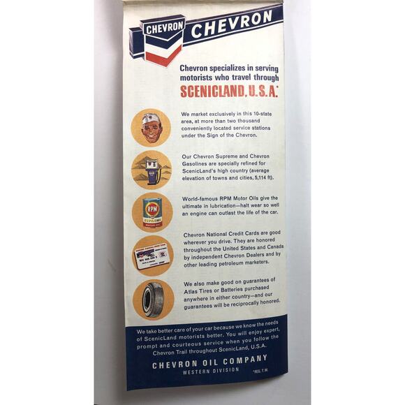 Vintage Chevron Street and Vicinity Map Denver - 1968 Edition - vn - Picture 4 of 4